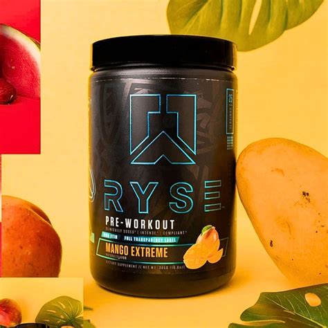 Ryse Project Blackout Pre Workout Mango Xtreme Pump Energy