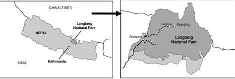 Map of Nepal and location of Langtang National Park. | Download Scientific Diagram