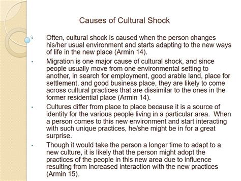 Understanding The Stages Of Culture Shock Words Presentation