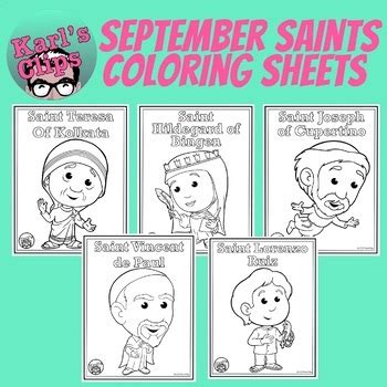 September Catholic Saints Feast Days Coloring Pages Grades K 1 2 3