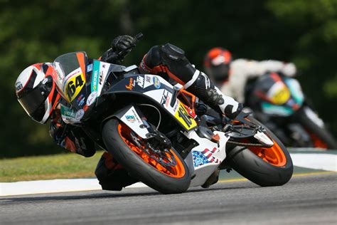 Motoamerica Cory Ventura On Provisional Ktm Rc Cup Pole Position At