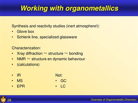 Ppt Organometallic Chemistry An Overview Of Structures And Reactions