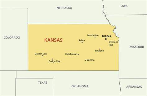 Political Map Of Kansas