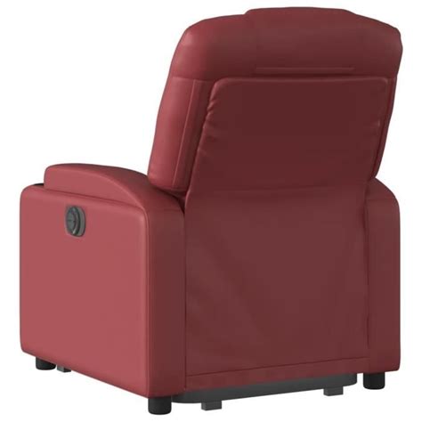 Fauteuil inclinable électrique rouge bordeaux similicuir AB3204448 tout