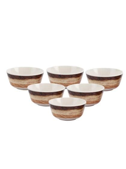 Servewell Round 24 Piece Melamine Dinner Set Wood Bark JioMart