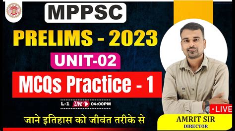 MPPSC Pre 2023 Indian History L 1 MCQs Practice Unit 2 Mppsc Pre