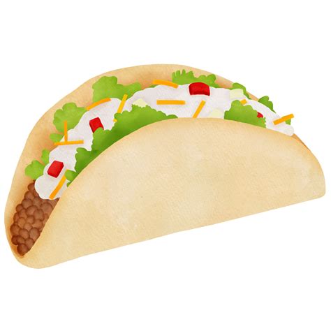 Taco Watercolor Illustration 23980706 PNG