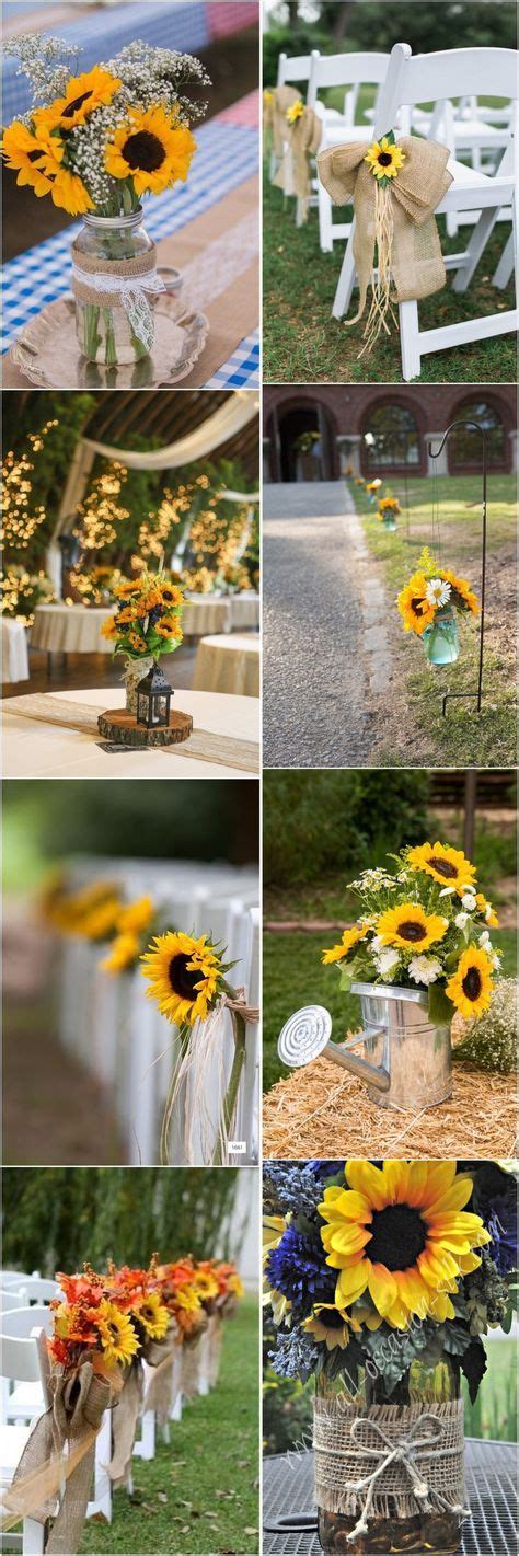 Rustic Weddings » 23 Bright Sunflower Wedding Decoration Ideas For Your ...