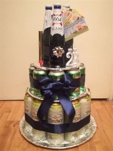 Birthday Beercake Creativ Diy Beer Cake Creative Birthday