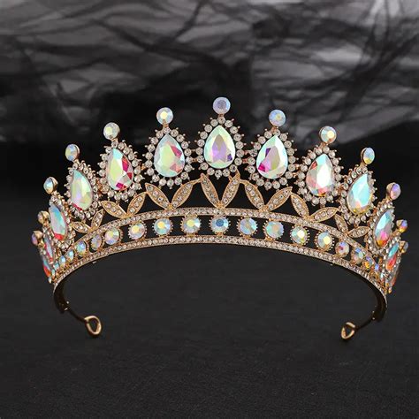 Wedding Crown Baroque Luxury Crystal Bridal Tiaras Crown Temu Canada