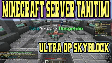 Minecraft Efsanevi Server Tanıtımı Ultra Op Skyblock YouTube