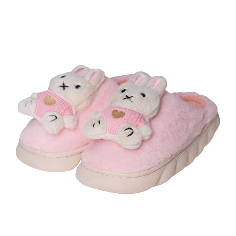 Ripley Pantufla Tipo Miffy Rosa Mujer Topsoc