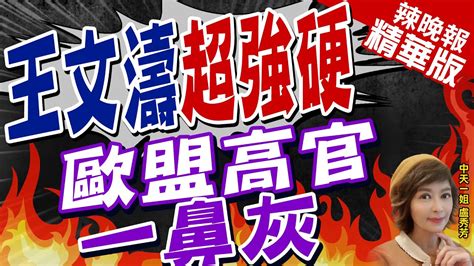 【盧秀芳辣晚報】歐盟對陸電動車反補貼調查 王文濤表達不滿 王文濤超強硬 歐盟高官一鼻灰 中天新聞ctinews精華版 Youtube