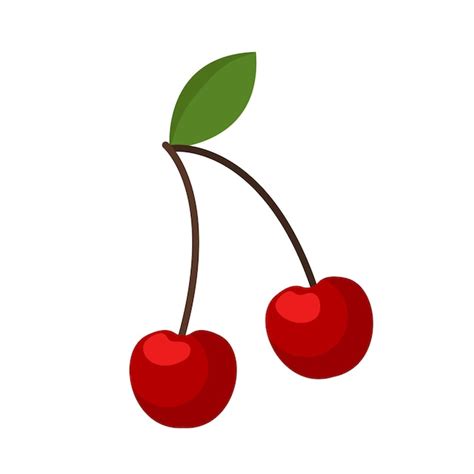 Ilustraci N Vectorial De Cereza Aislado Sobre Fondo Blanco Icono De