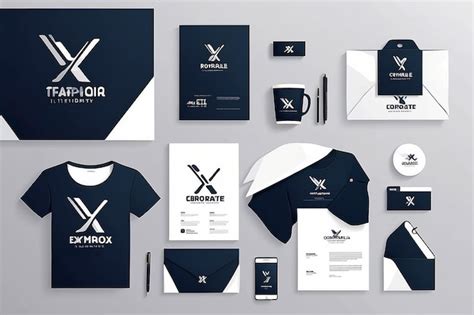 Premium Photo | Branding Identity Corporate x Logo Vector Design Template