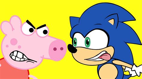 Peppa Pig Peppa Pig Vs Sonic Youtube