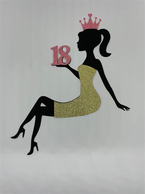 Girl Silhouette Cake Topper Sitting Girl Cake Topper Etsy