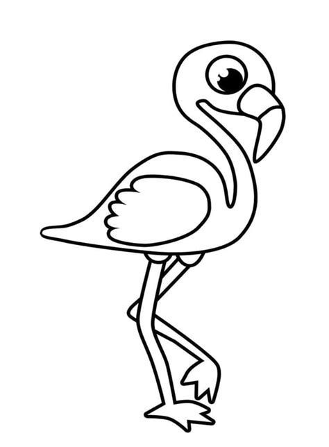 Coloriage Joli Flamant Rose T L Charger Et Imprimer Gratuit Sur