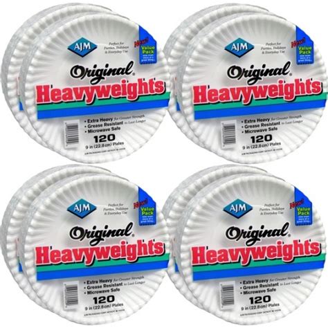 960 Pk Ajm 9 Heavy Weight Paper Plates Schools In