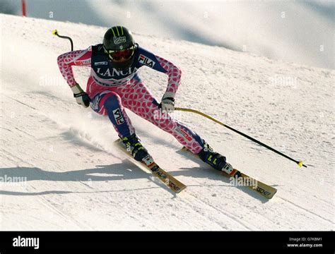 Skiing ... Alpine World Ski Championships ... Womens Super G Stock ...