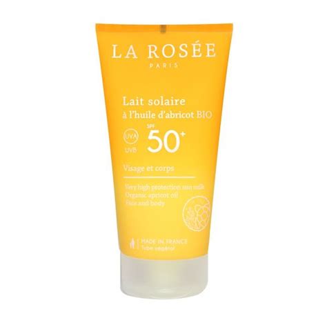 Le lait solaire SPF 50 de la marque La Rosée offre une très haute