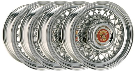 1953 1967 Cadillac Vintage Wire Wheels 15 X 6 Set Of 4 [see Description] 2 697 77 Cadillac