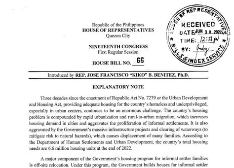 House Bill Authored By Cong Kiko Benitez House Bill