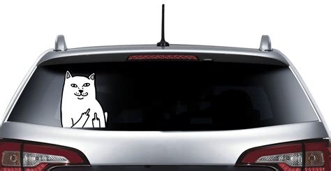 Cat Middle Finger Car Decal Finger Vinyl Decal Cats With Etsy Artofit