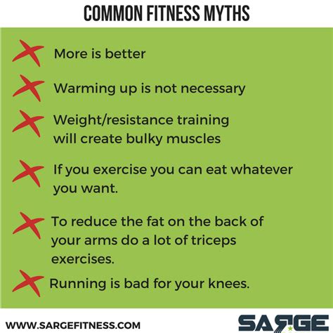 Common Fitness Myths And The Truth Behind Them Sarge Fitness Boot Camp