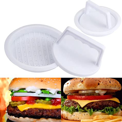 1 Set Round Hamburger Press Burger Meatloaf Presses Patty Maker Mold