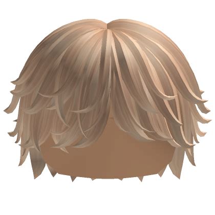 Messy Swept Fluffy Boy Hair Blonde Roblox