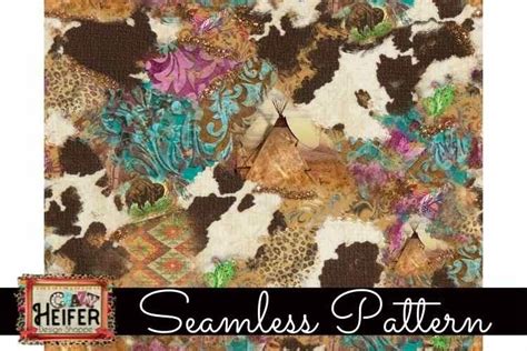 Seamless Pattern Vintage Retro Western Fabric 1510487