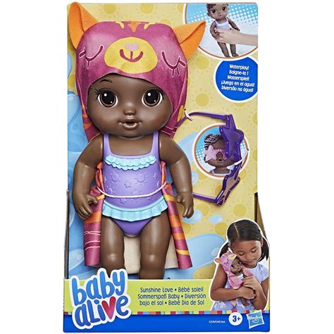 Boneca Baby Alive Negra Acess Rios Dia De Sol Brinquedo Crian As