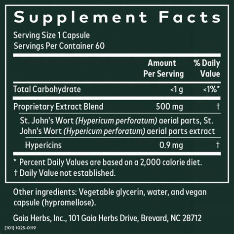 Gaia® Herbs St Johns Wort Capsules 60ct Sona Shop