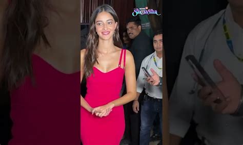 What A Beauty Ananya Panday Stands Out In A Hot Pink Dress Shorts Viral Video News18