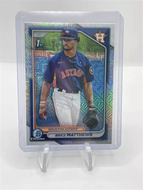 2024 BOWMAN CHROME Mega BRICE MATTHEWS 1er réfracteur Mojo BCP 69