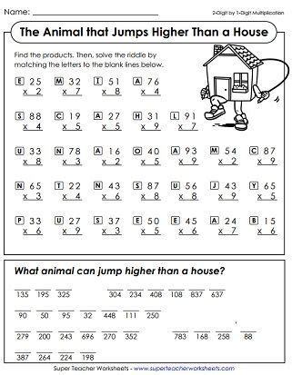 math riddles worksheets in 2020 (With images) | Math riddles, Multiplication worksheets ...