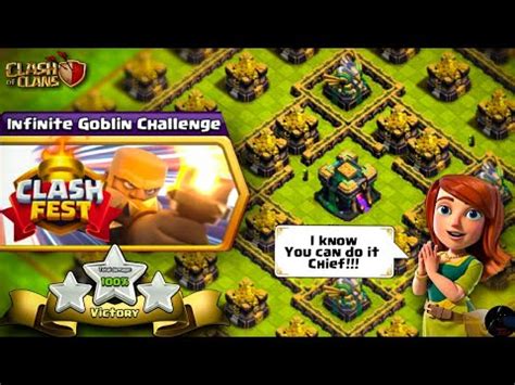 Infinite Goblin Challenge Easily Star Clash Of Clans Darkprince