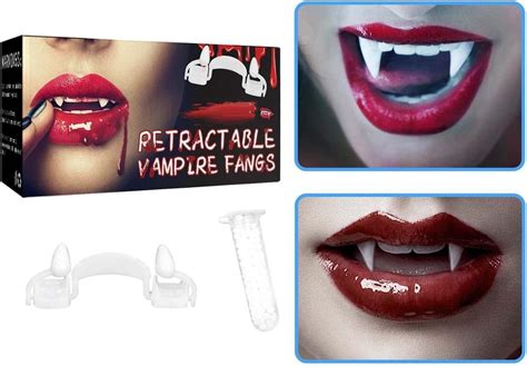 2022 Halloween Scary Party Cosplay Retractable Vampire Fangs Reusable