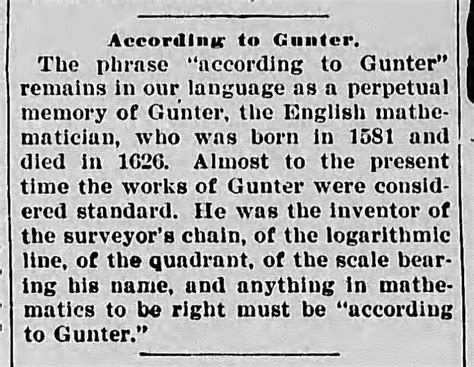 Distant Cousin And Scientist Extraordinaire Edmund Gunter Everyday