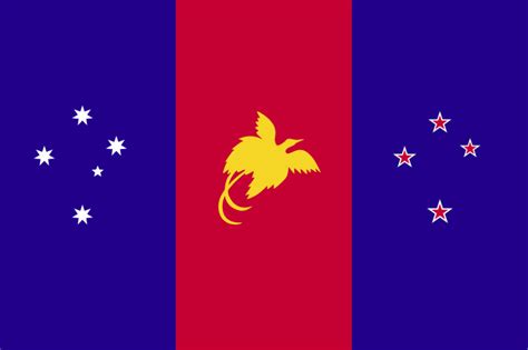 A Flag Representing Australia New Zealand And Papau New Guinea