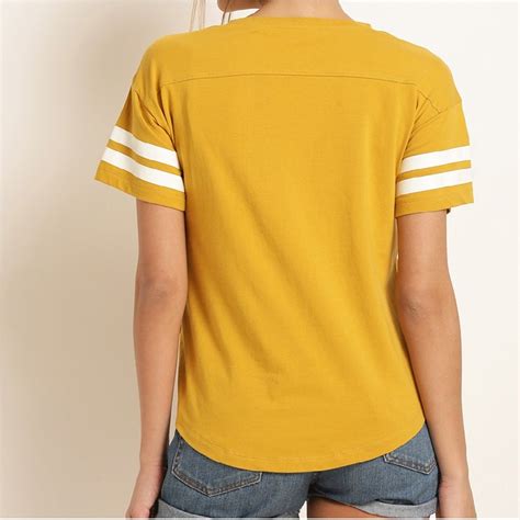 Cotton Half Sleeves Women Mustard Yellow Solid Top At Rs 300 In Agra