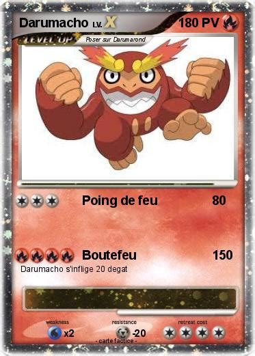 Pok Mon Darumacho Poing De Feu Ma Carte Pok Mon