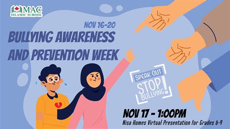 Bullying Awareness And Prevention Week Mac Islamic School