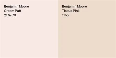 Benjamin Moore Cream Puff Vs Benjamin Moore Pink Swirl Comparison