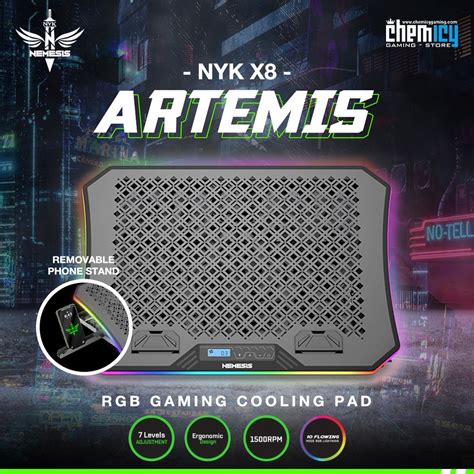 Jual NYK X8 Artemis RGB Gaming Cooling Pad Laptop Fan Shopee Indonesia