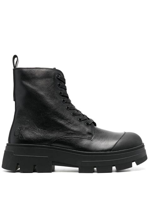 Calvin Klein Chunky Lace Up Combat Boots Farfetch