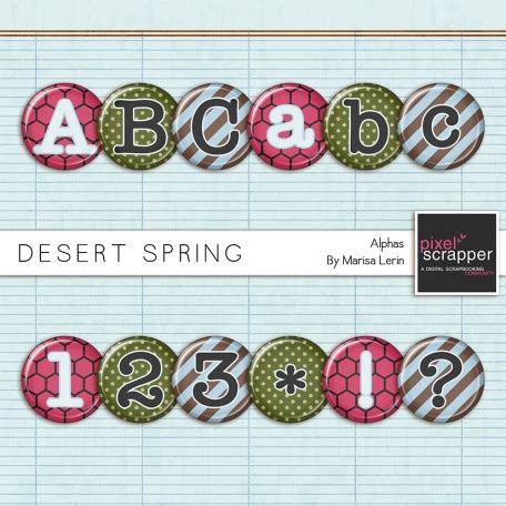 Desert Spring Brad Alpha Kit By Marisa Lerin Graphics Kit