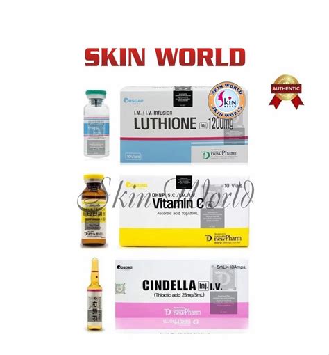 Cindella Mg Skin Whitening Glutathione Injections Square Seal