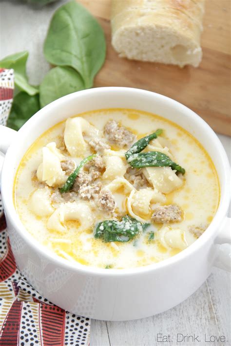 Creamy Sausage Tortellini Soup Eat Drink Love